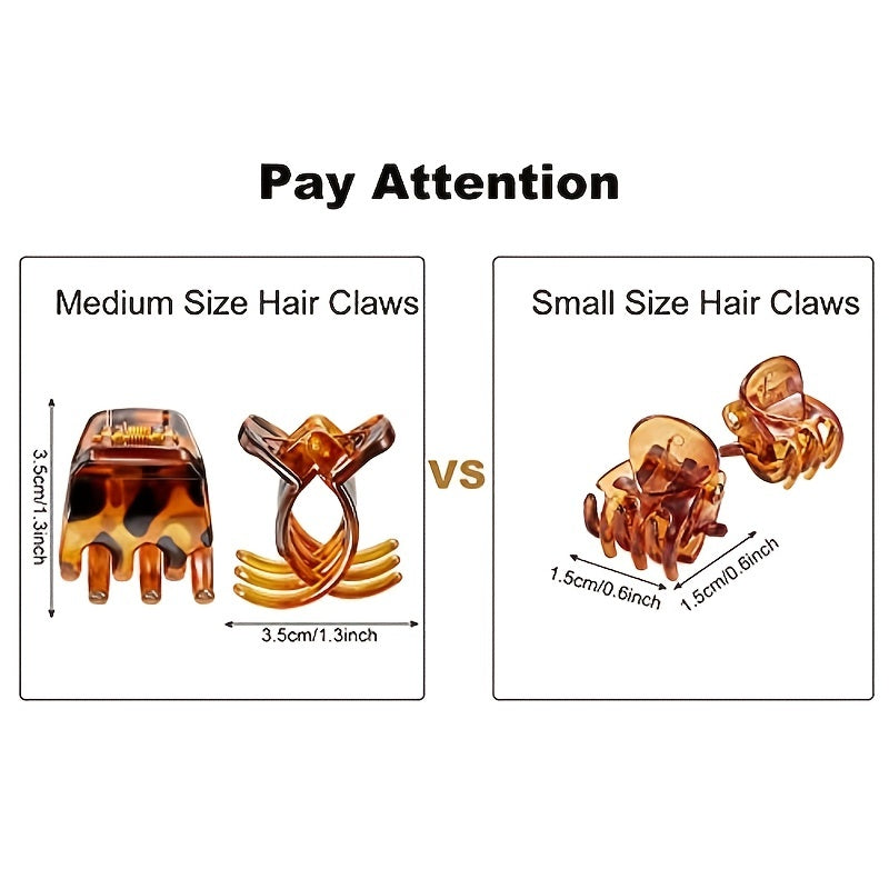 12pcs Hair Claw Clips Plastic Strong Hold Grip Hair Jaw Clip For Thick Hair
