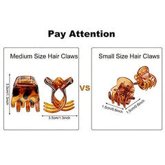 12pcs Hair Claw Clips Plastic Strong Hold Grip Hair Jaw Clip For Thick Hair