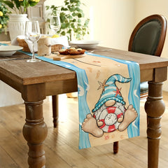 Sea Gnome Summer Table Runner Rustic Holiday Kitchen Decor 33.02x