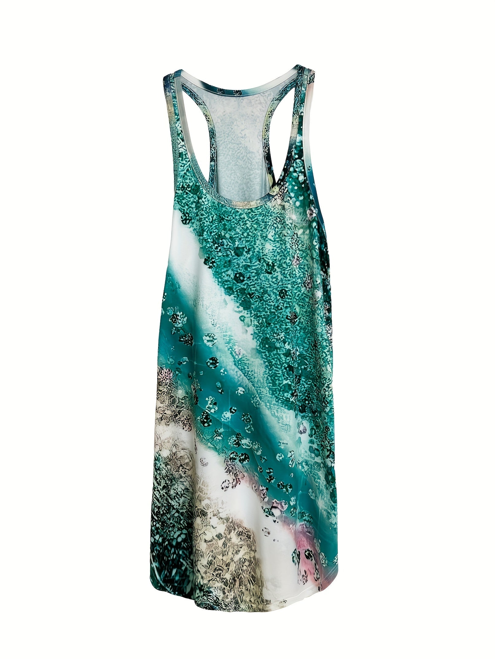 Glitter Striped Scoop Neck Tank Sleep Dress