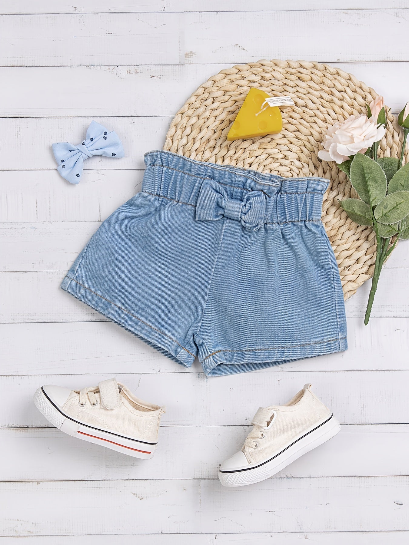 Baby Girls Bowknot Denim Shorts Toddler Summer Clothes
