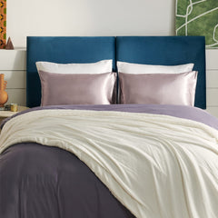 2pcs Dusty Rose Satin Pillowcase 20x30 - Queen Size Silk Pillowcase