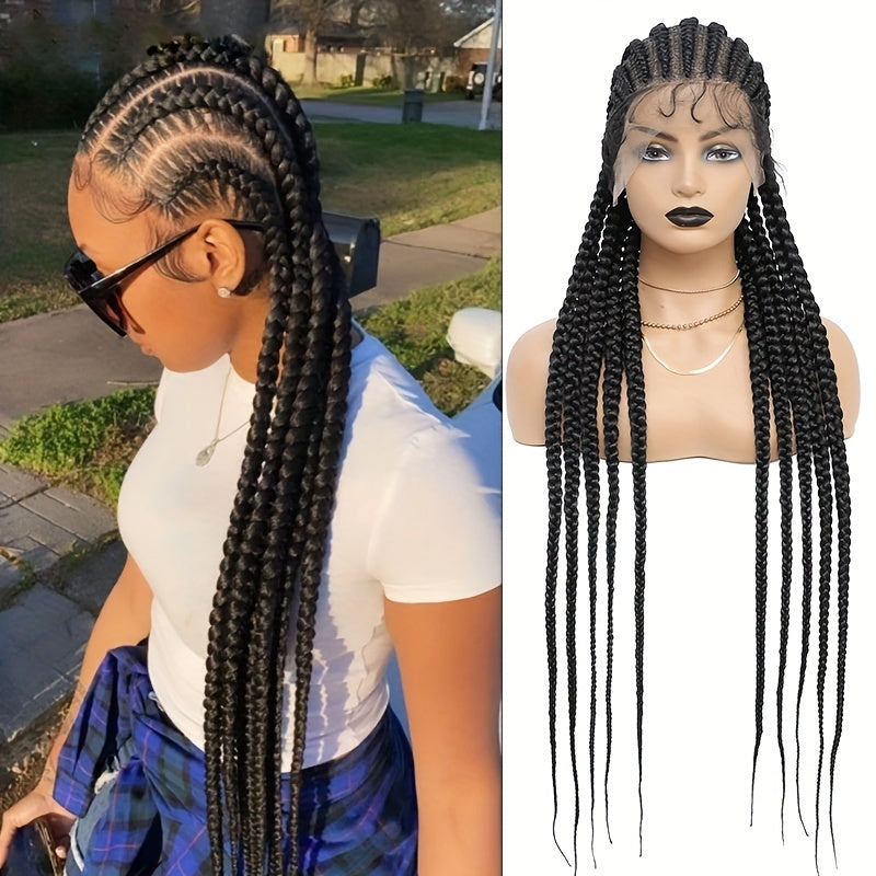 Extra Long Cornrow Braided Synthetic Wig