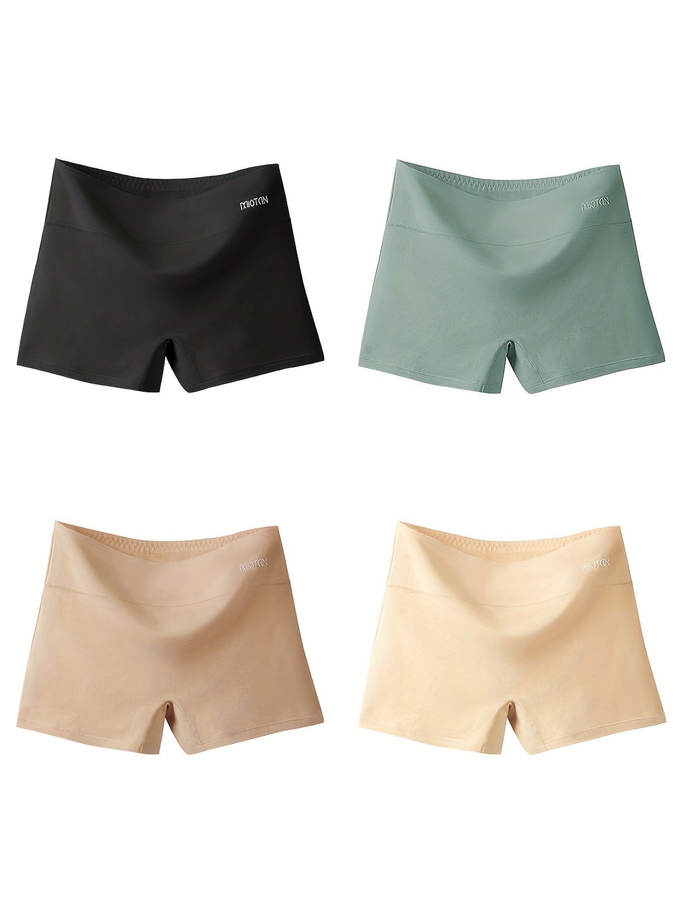 4 Pack Women's Plus Size Seamless Boxer Briefs Set