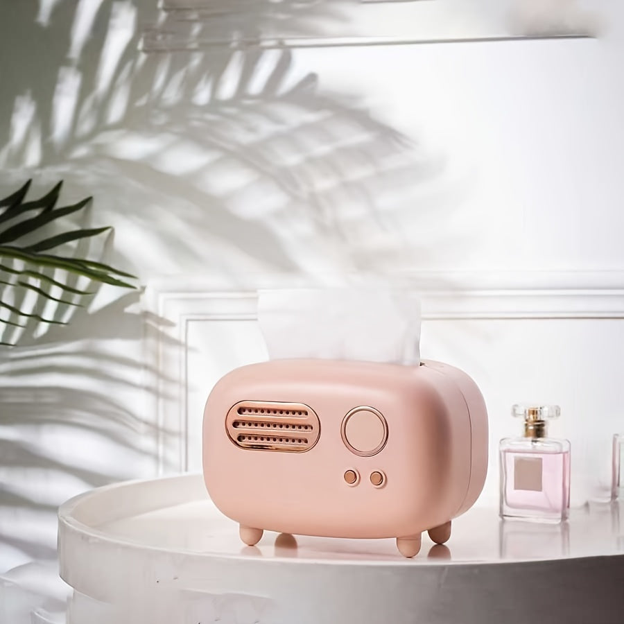 Retro Desktop Paper Storage Box Vintage Radio Design