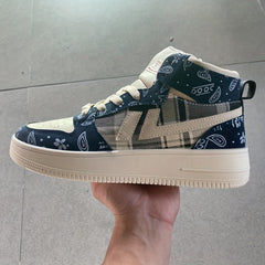 Men's High Top Lace Up Skate Shoes Lightweight Non slip Sneakers