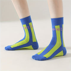 5 Pairs Cartoon Print Socks Funny & Mid Tube Socks Women's Stockings