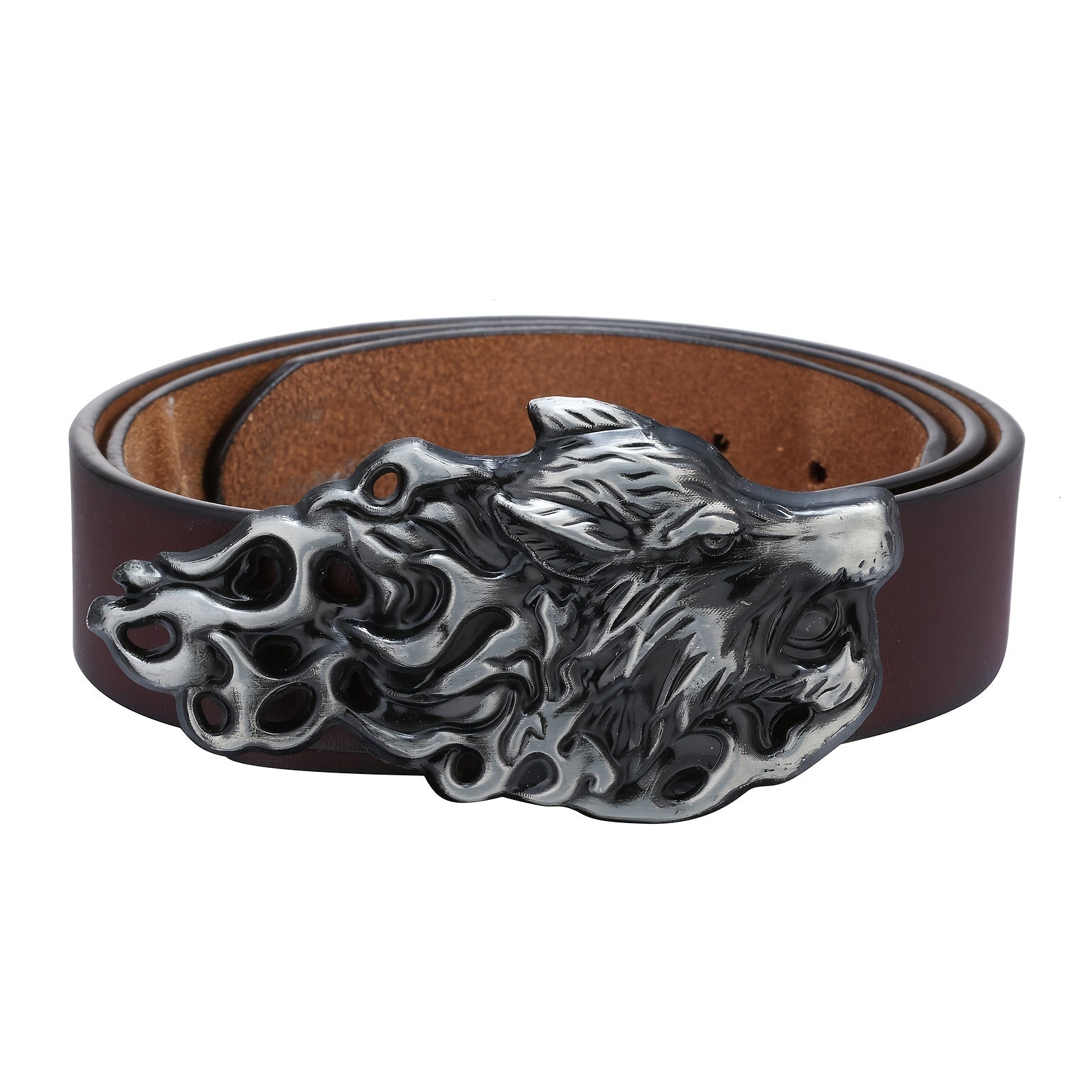 Western Cowboy Style Wolf Belt Buckle