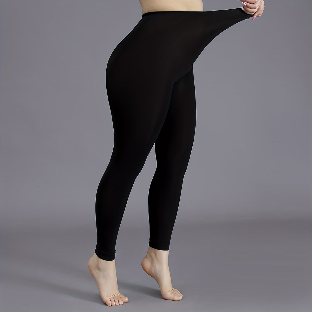 4 Pairs Plus Size Basic Stockings Elastic Ultra soft Tights Set