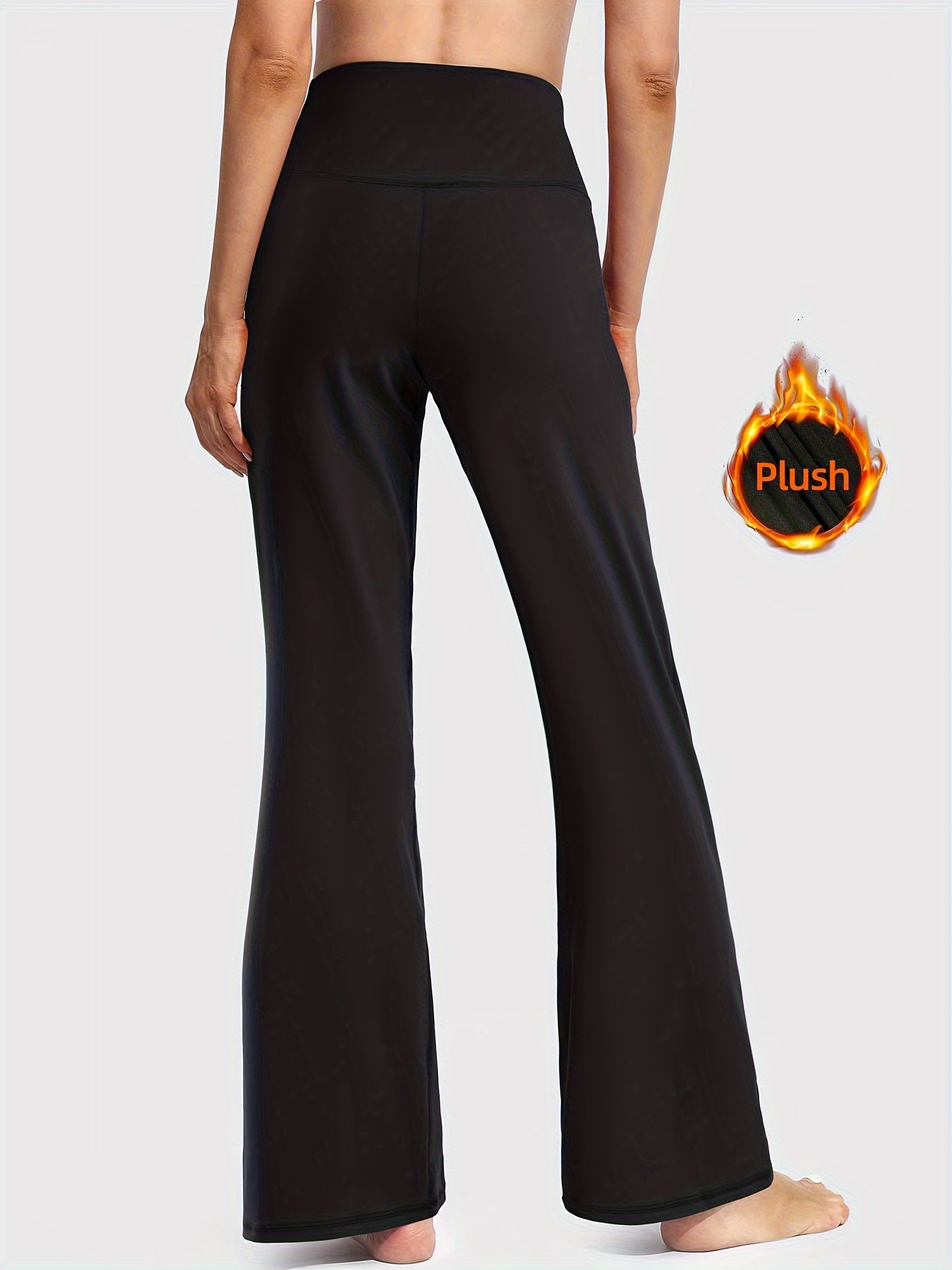Fleece Lined High Waist Bell Bottom Yoga Pants