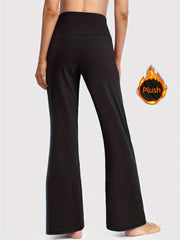 Fleece Lined High Waist Bell Bottom Yoga Pants