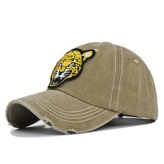 Vintage Cotton Baseball Cap With Tiger Pattern For Men Sun Hat