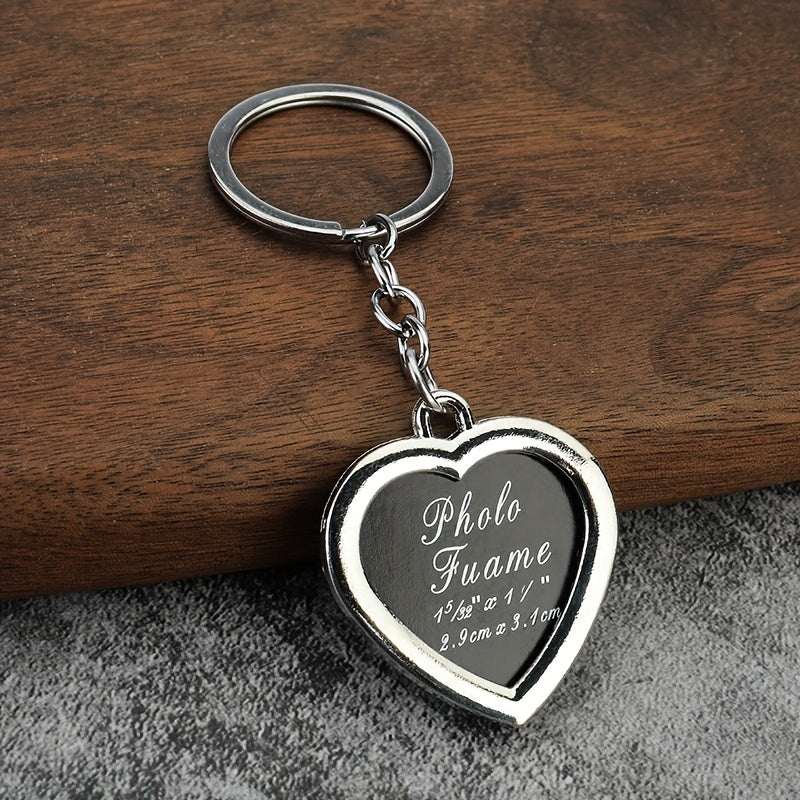 Heart Keychain Couple Keychain Photo Frame Key Ring Small Gift