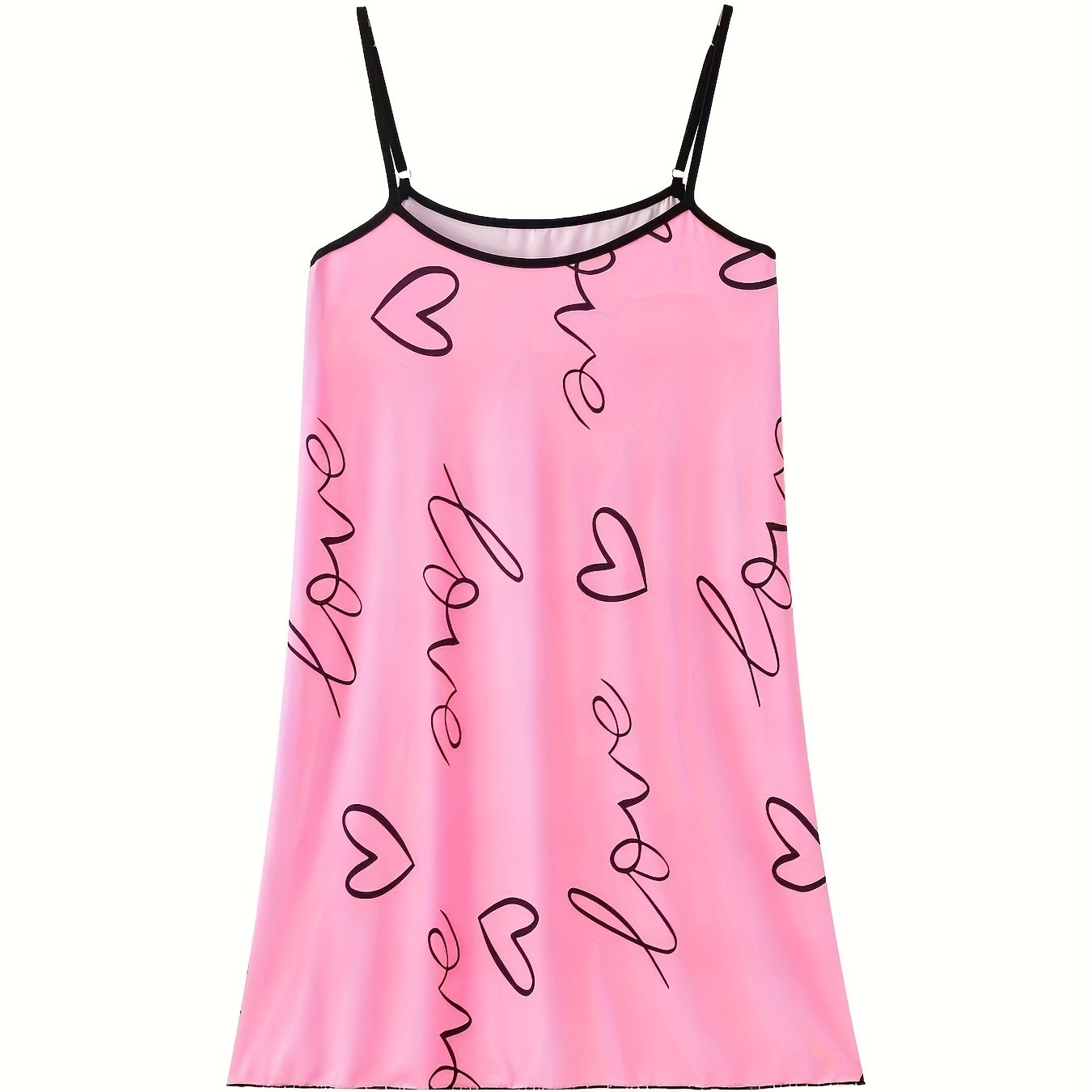 Heart & Art Letter Print Cami Nightdress