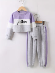 Girls Princess Long Sleeve Sweatshirt & Sweatpants