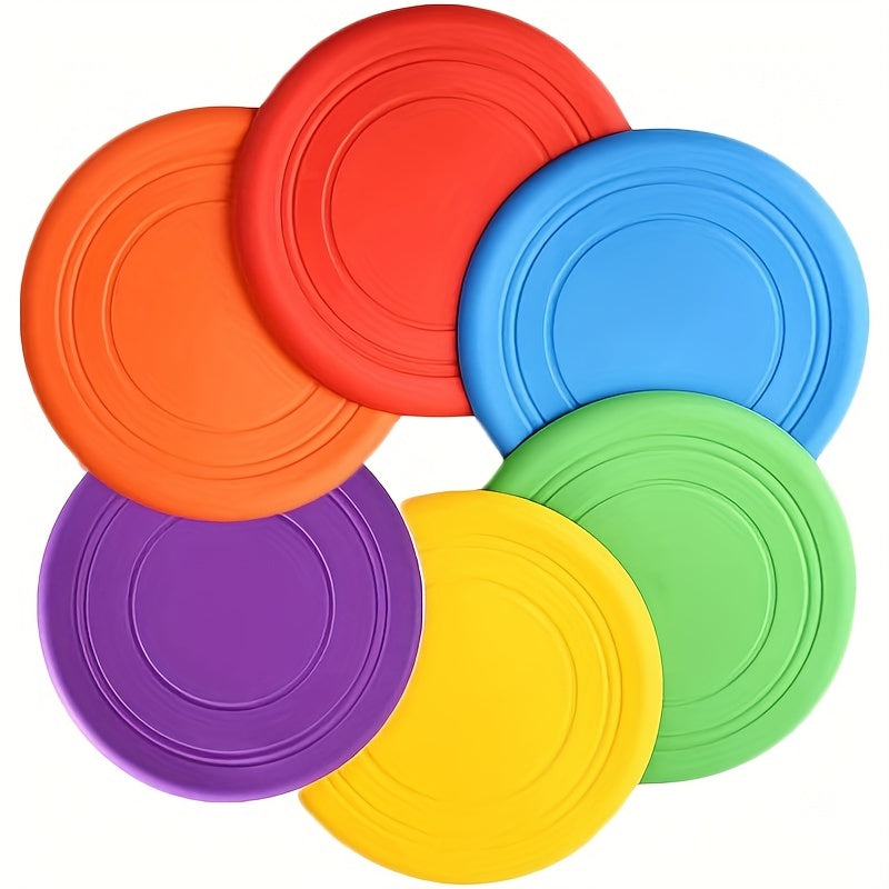 6pcs Soft Silicone Colorful Flying Disc Toy Outdoor Game