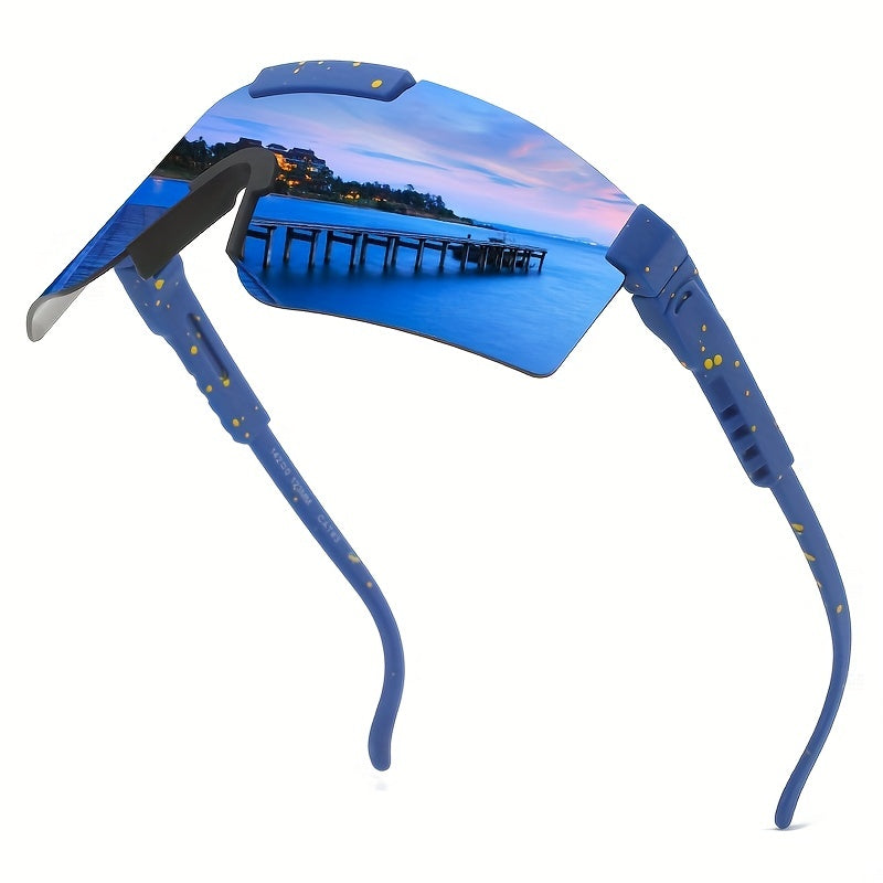 Men's Large Frame Sports Sunglasses Cycling Mountaineering Windproof