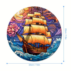 Pirate Round Mouse Mat 7.87 x 7.87 x 0.1inch