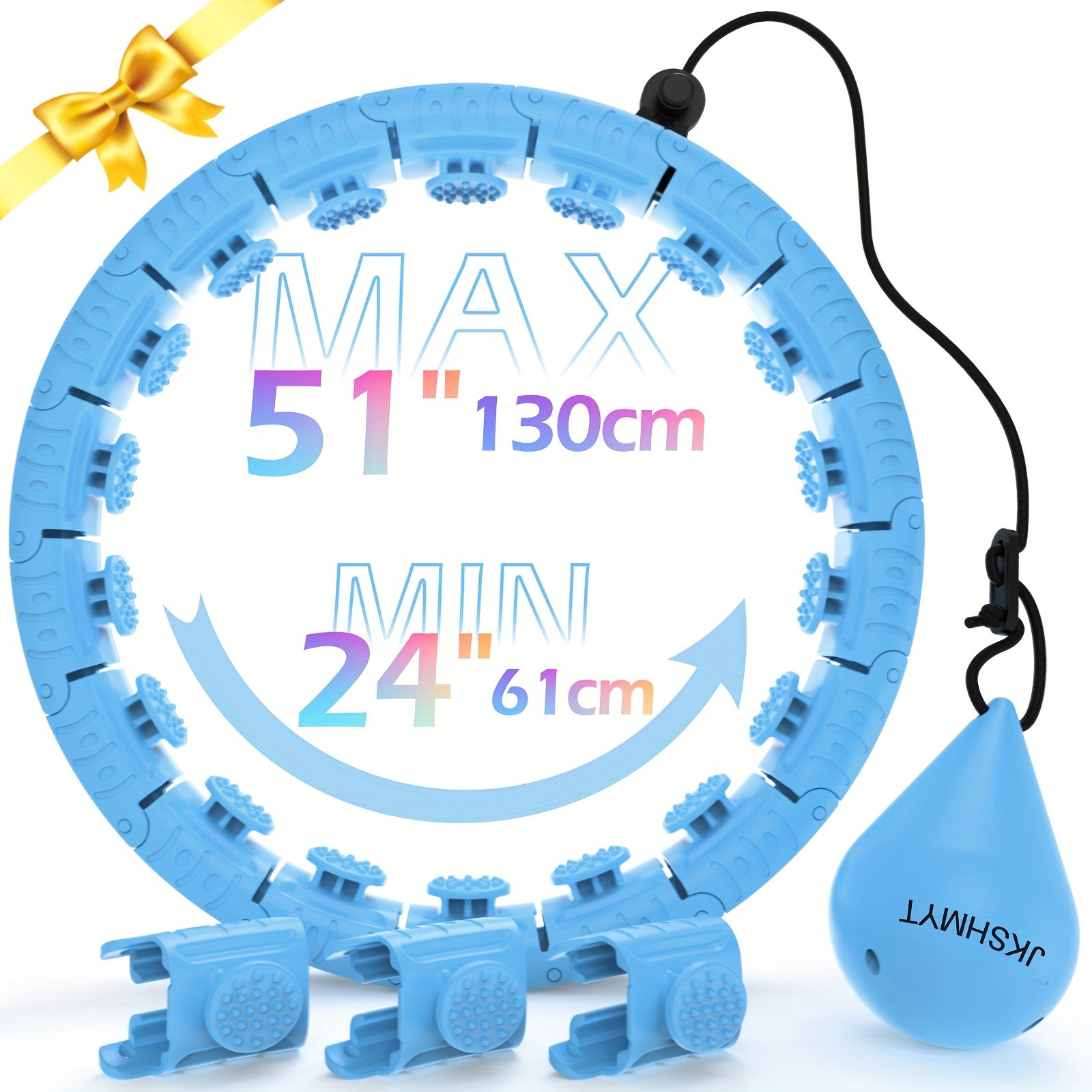 JKSHMYT Weighted Exercise Circle 51in Fitness Hoop Equipment Women
