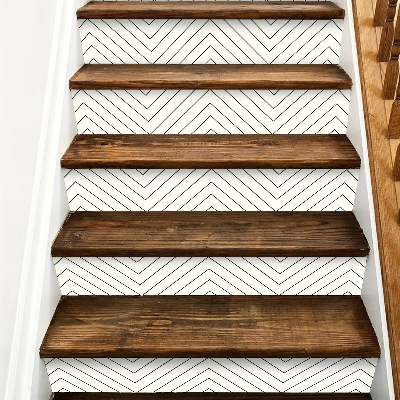Nordic Geometric Line Pattern Stair Decal 106 2x18 01cm