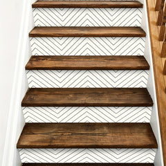 Nordic Geometric Line Pattern Stair Decal 106 2x18 01cm