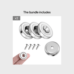 4pcs Heavy Duty 25mm Round Base Cup Neodymium Magnets with Holes