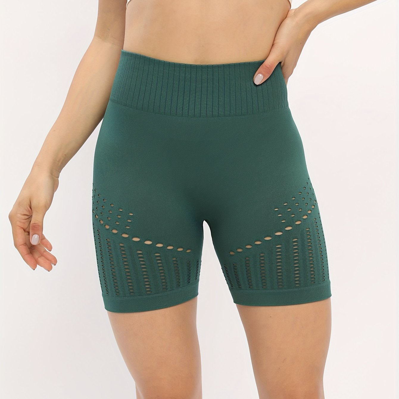 Breathable Yoga Shorts High Waist Summer Sports Running Fitness Activewear