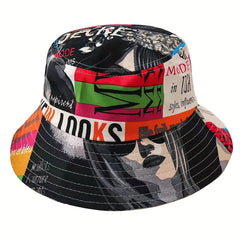 Hip Hop Anime Print Bucket Hat Lightweight Summer Fisherman Cap
