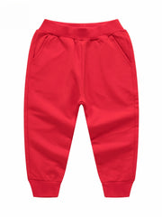 3pcs Boys Casual Active Sweatpants Breathable Jogger Sports Pants Kids Clothing