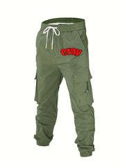 Men's Cotton Cargo Pants Crazy Without Drawstring Joggers