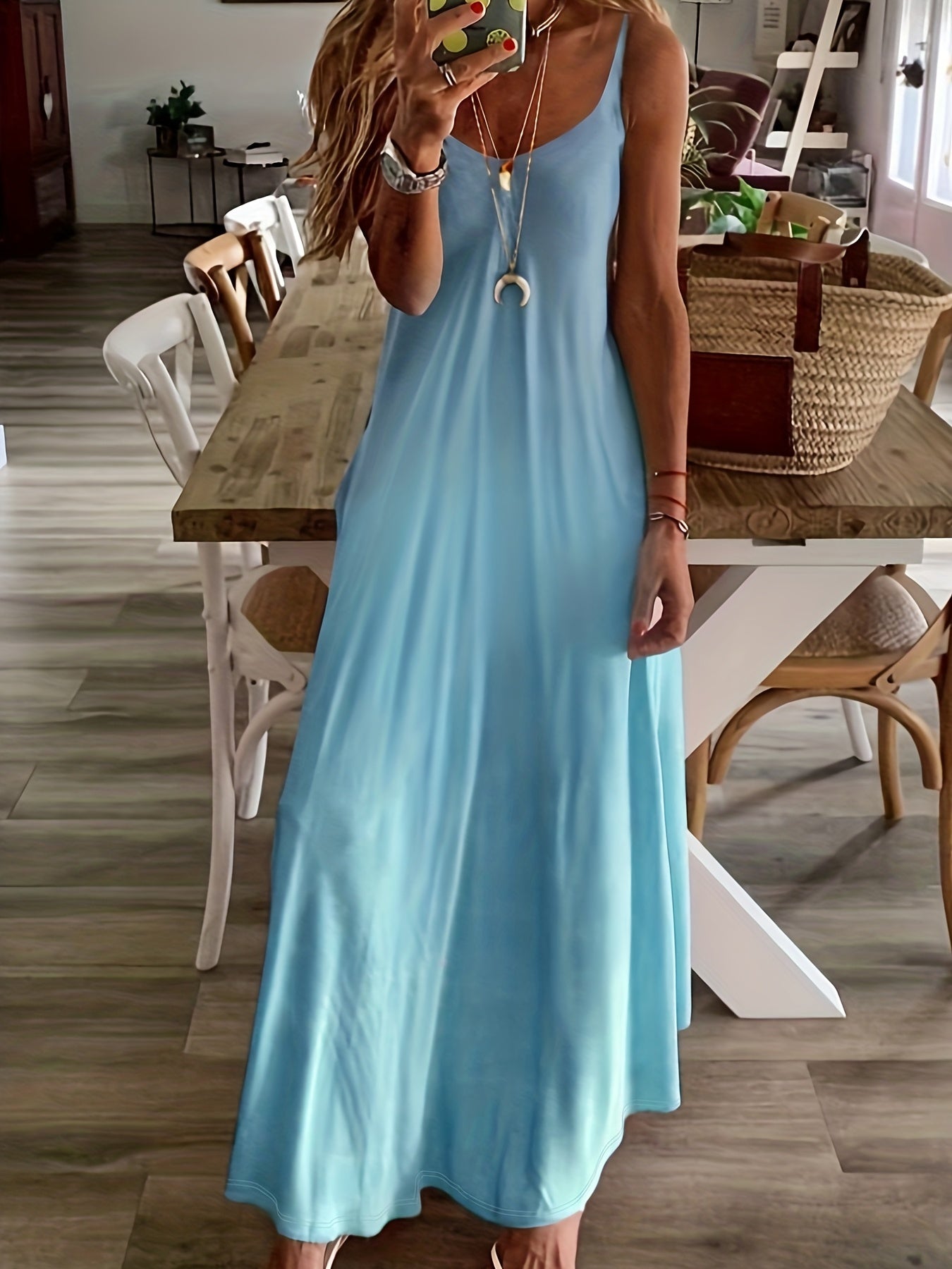 Sleeveless Beach Dress Loose Stylish Summer Trapeze Dress Women's Clothing
