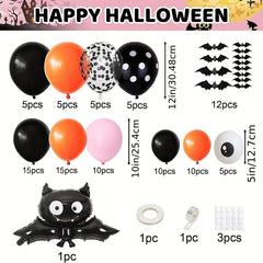 Halloween Bat Balloon Chain Halloween Party Decoration Kit
