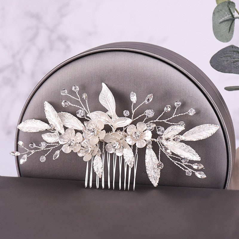 Pearl Wedding Hair Comb Bridal Headpieces Rhinestone Hair Jewelry