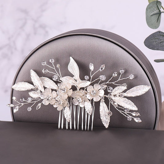 Pearl Wedding Hair Comb Bridal Headpieces Rhinestone Hair Jewelry