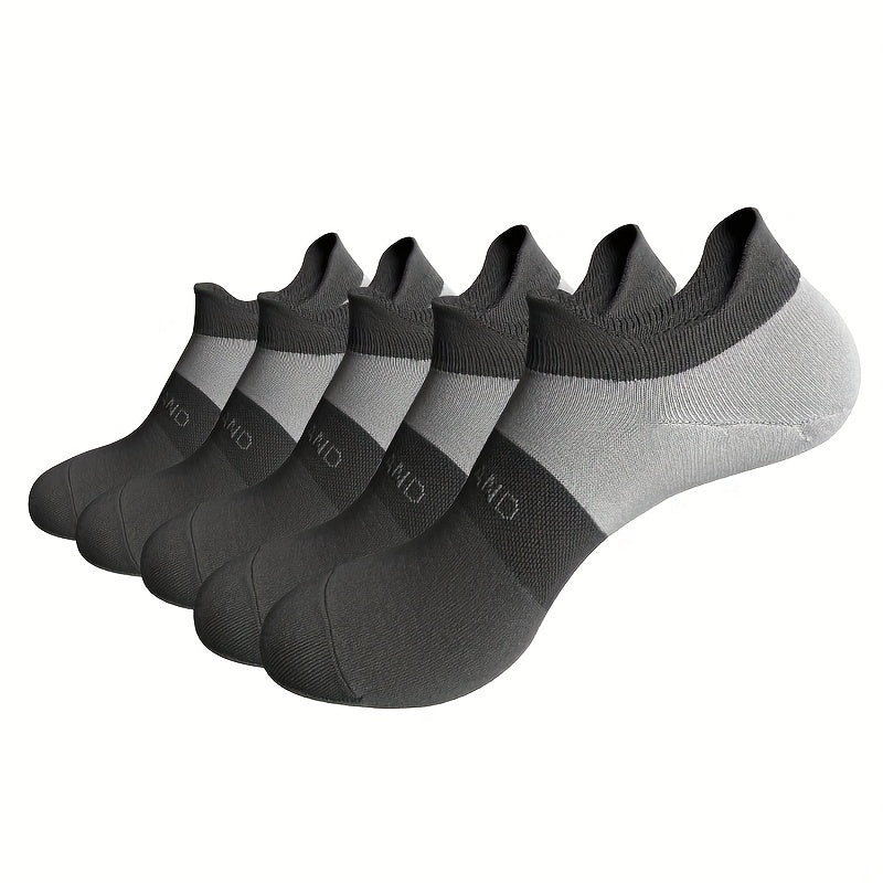 Men's Compression Ankle Socks Soft Nylon Striped Short Socks