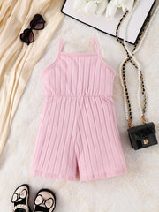 Baby Girls Casual Suspender Onesie For Spring And Summer