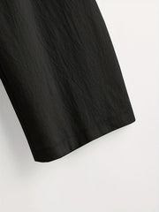 Casual Pants Women's Plus Solid Button Decor Wide Leg Pants