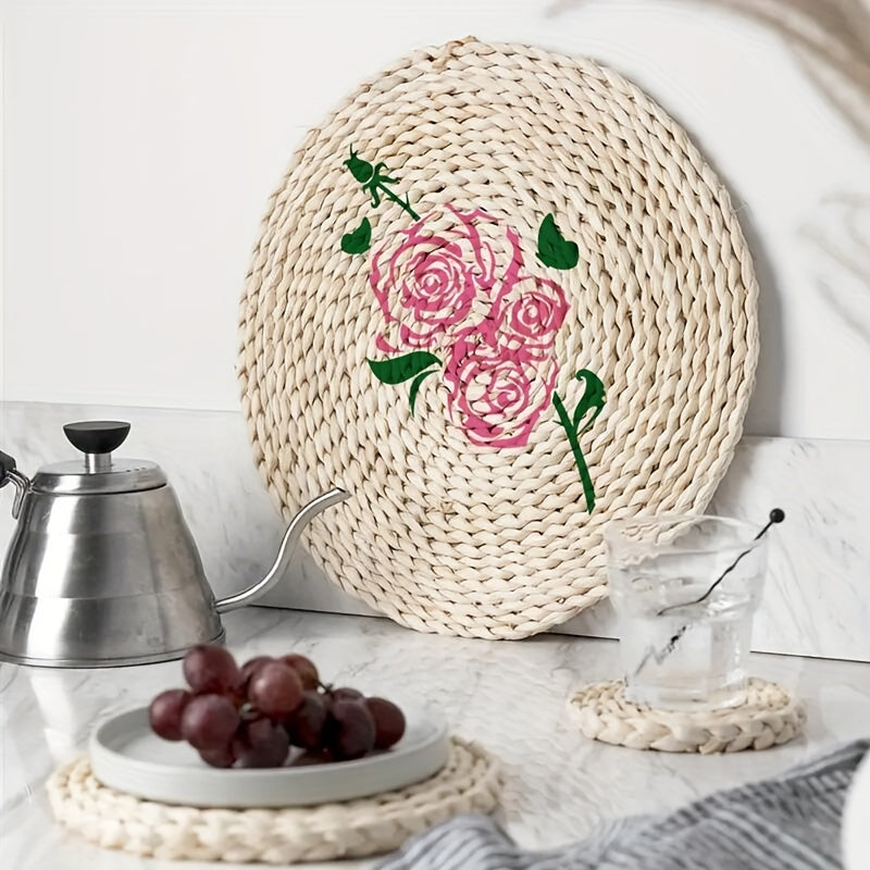 Rose Flower Plastic Stencil for DIY Painting on Boards Canvas