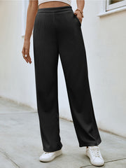 Wide Leg High Waist Pants With Pocket