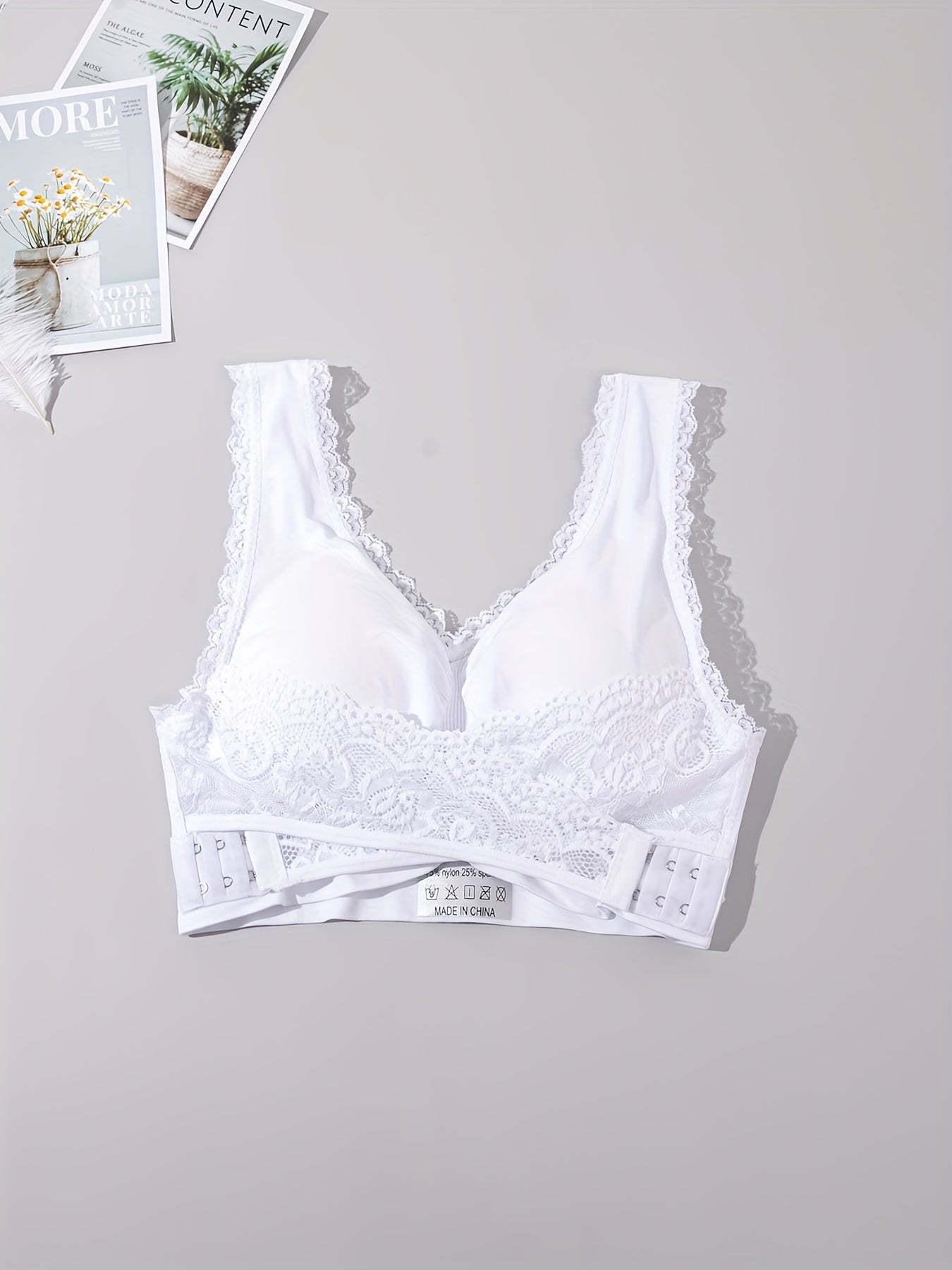 Lace Wireless Push Up Bra Breathable Lingerie