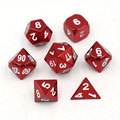 7pcs Zinc Alloy Metal Dice Set for Table Games