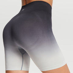 Ombre Seamless Biker Shorts High Waisted Slimming Workout Shorts