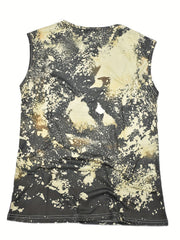 Faith Letter Print Tank Top Vintage V Neck Summer Sleeveless Tank Top