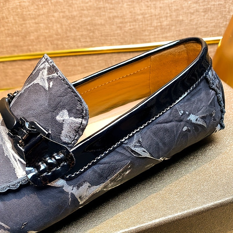 Men's Casual Pattern Formal Loafers Driving Shoes
