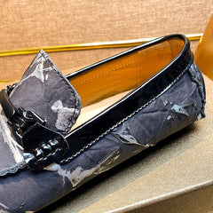 Men's Casual Pattern Formal Loafers Driving Shoes