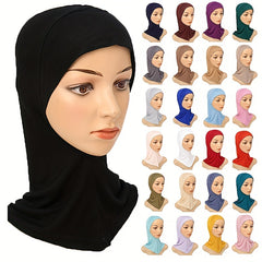 Elastic Hijab Cap Under Scarf Full Coverage Sunscreen Hat for Women