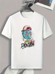 Monster Print Men's Graphic T-Shirt for Summer