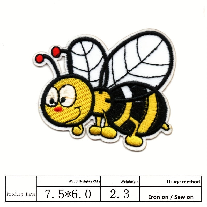 Insect Series Cartoon Embroidery Patch Bee Butterfly Ironing Patch