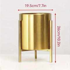 Metal Golden Floor Standing Vase Flower Arranger Plant Holder Home Decor