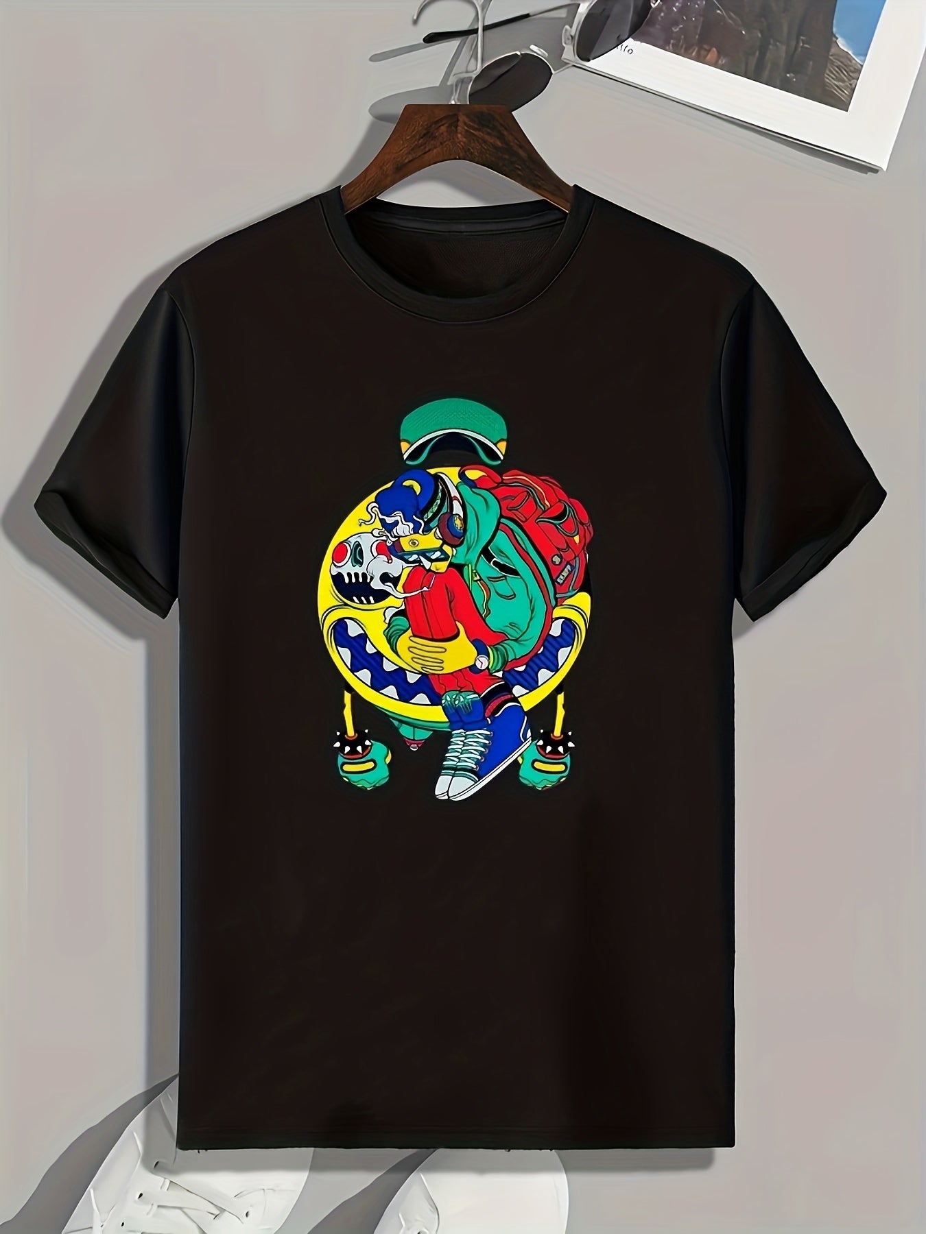 Anime Print Men's Graphic T-Shirt for Summer